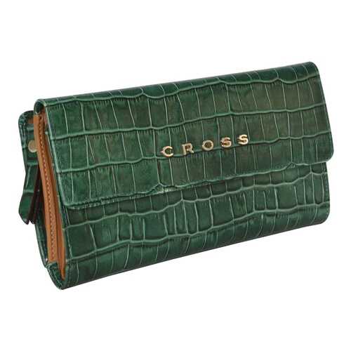 Кошелек Cross Bebe Coco, кожа наппа, зелёный/рыжий, 19,5х10,5х3 см в Wildberries