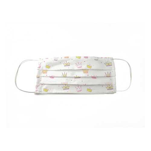 Многоразовая защитная маска MARENGO TEXTILE Короны белая 1 шт. в Wildberries