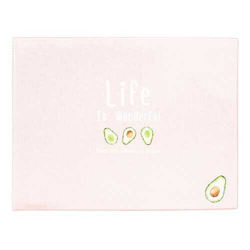 Обложка для зачетной книжки Kawaii Factory KW067 Life is - pink and avocado розовая в Wildberries