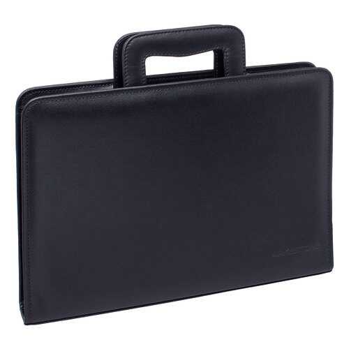 Папка для документов кожаная Lakestone Elton 961007M/BL черная в Wildberries