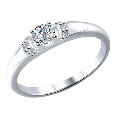 Кольцо женское SOKOLOV из серебра с swarovski zirconia 89010035 р.16 в Wildberries