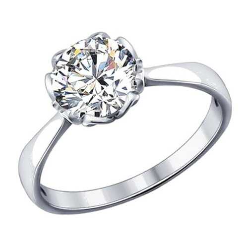 Кольцо женское SOKOLOV из серебра со Swarovski Zirconia 89010034 р.18.5 в Wildberries