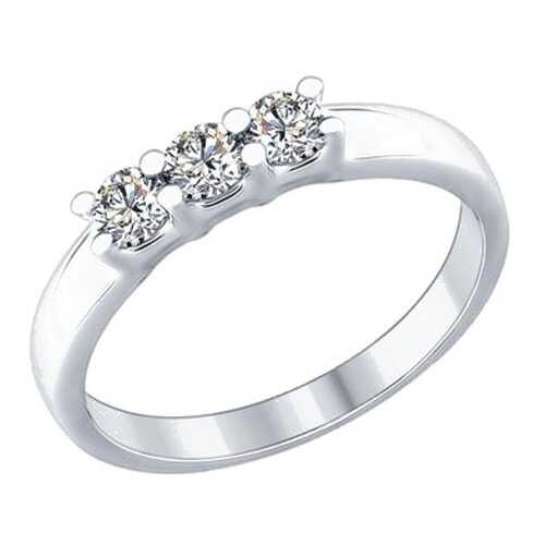 Кольцо женское SOKOLOV из серебра со Swarovski Zirconia 89010053 р.19 в Wildberries