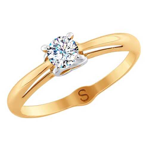 Кольцо женское SOKOLOV из золота со Swarovski Zirconia 81010369 р.18 в Wildberries