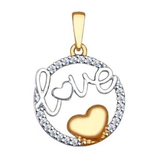 Подвеска «Love» с фианитами SOKOLOV 93030326 в Wildberries