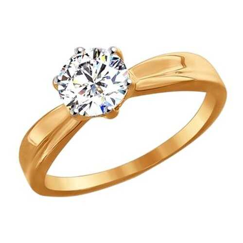 Помолвочное кольцо женское SOKOLOV из золота со Swarovski Zirconia 81010252 р.19 в Wildberries