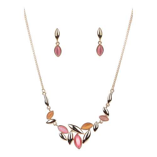 Комплект женский (колье, серьги) Shadore SAF-36064.9 розовый в Wildberries