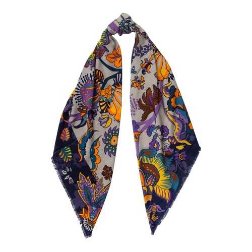 Платок женский Eleganzza D34-1220 фиолетовый/желтый в Wildberries