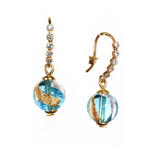 Серьги Bottega Murano 09044345 голубые в Wildberries