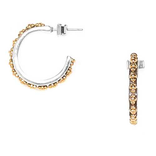 Серьги женские ORI TAO OT-12-29283 серебристые/золотистые в Wildberries
