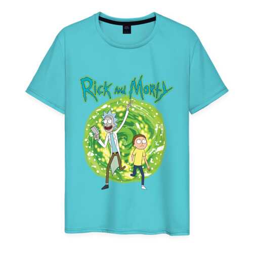 Футболка мужская ВсеМайки 1852981 бирюзовая XXXL в Wildberries