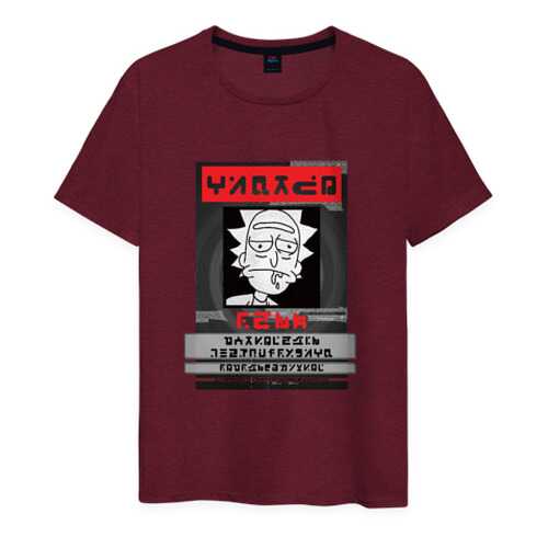 Футболка мужская ВсеМайки 1858369 бордовая XS в Wildberries
