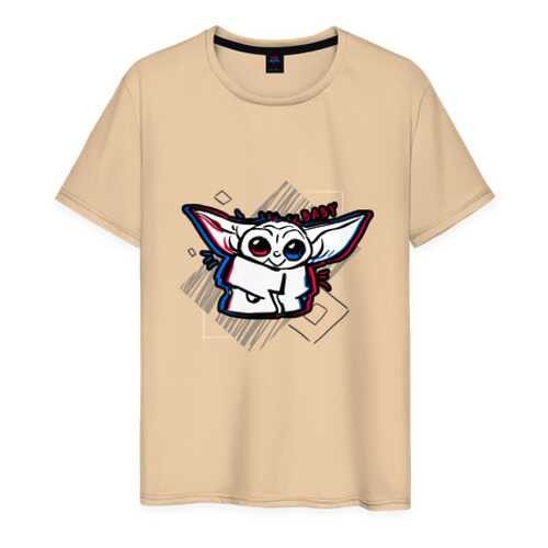 Футболка мужская ВсеМайки 2147273 бежевая XS в Wildberries