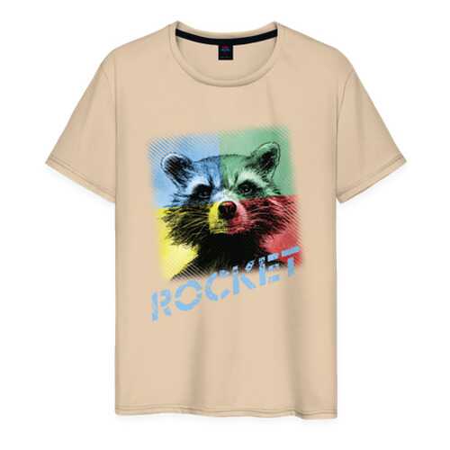 Футболка мужская ВсеМайки 2166483 бежевая XXXL в Wildberries