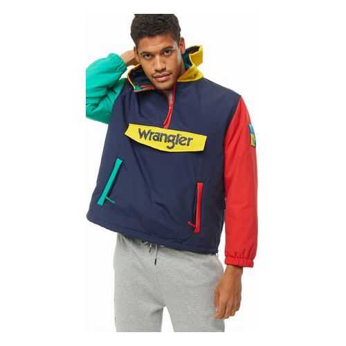 Ветровка мужская Wrangler W4C3YL114 синяя M в Wildberries