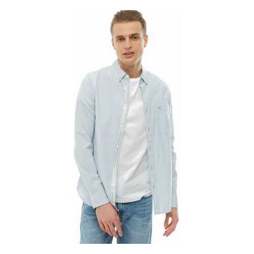 Рубашка мужская Calvin Klein Jeans J30J314897 синяя XL в Wildberries