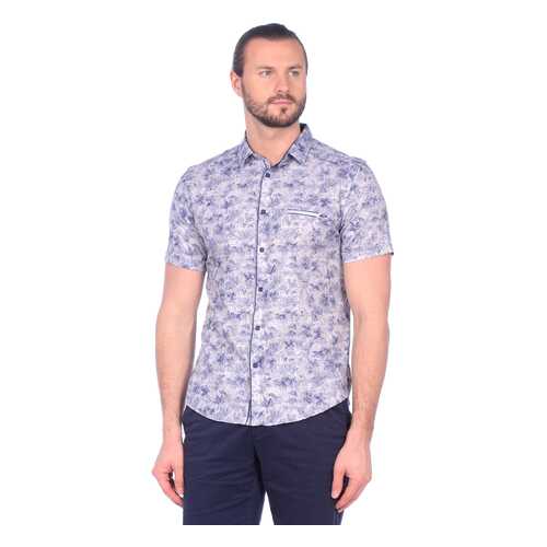 Рубашка мужская DAIROS GD81100400 синяя 4XL в Wildberries