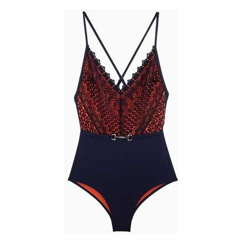 Купальник слитный женский MARC & ANDRE L1908-131 синий/оранжевый 36 FR в Wildberries