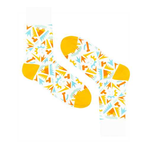 Носки унисекс Burning heels Индустрия желтые 39-41 в Wildberries