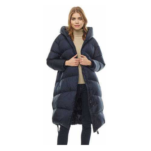 Пуховик женский DUNO ALPES CASALE 800 синий 46 IT в Wildberries