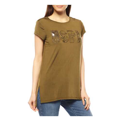 Футболка женская U.S. POLO Assn. G082SZ0110NALBIT зеленая L в Wildberries