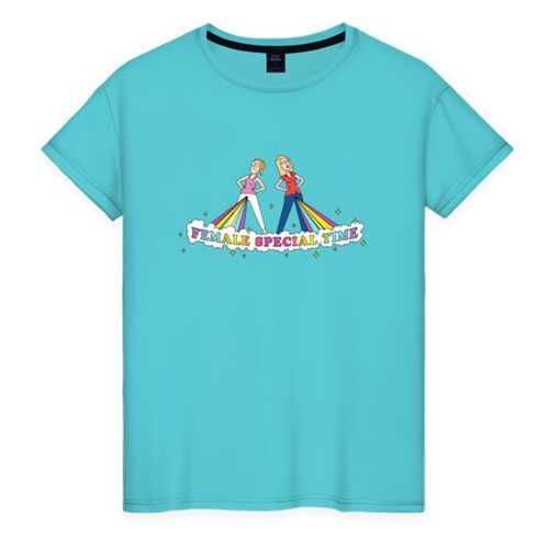 Футболка женская ВсеМайки 2461233 бирюзовая XXXL в Wildberries