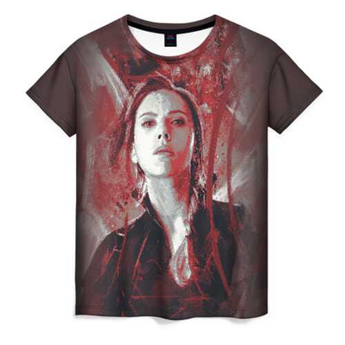 Футболка женская ВсеМайки Black Widow коричневая 4XL в Wildberries