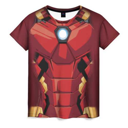 Футболка женская ВсеМайки Iron Man costume красная 4XL в Wildberries