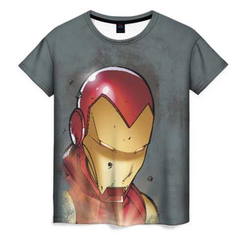 Футболка женская ВсеМайки Iron Man серая 4XL в Wildberries