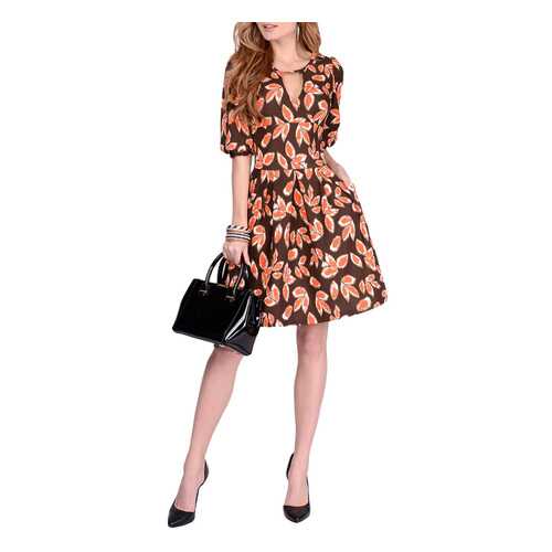 Платье женское FRANCESCA LUCINI F0990 коричневое 48 RU в Wildberries