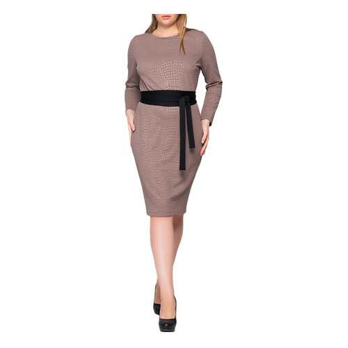 Платье женское Limonti 718802 коричневое 52 RU в Wildberries