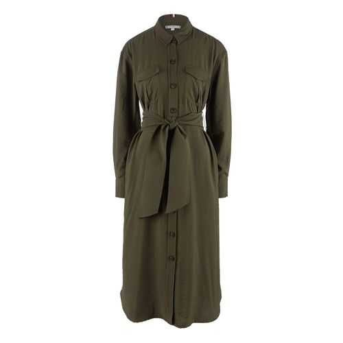 Платье женское Tommy Hilfiger WW0WW26631 хаки 34 US в Wildberries