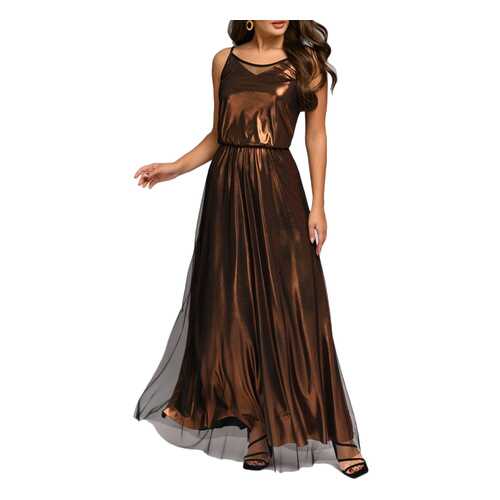 Вечернее платье женское D&M by 1001DRESS DM01744BZ коричневое XS в Wildberries